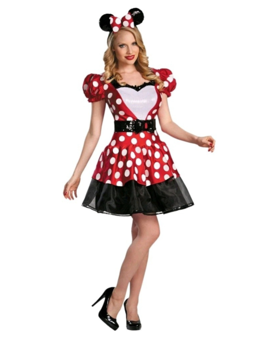 Minnie Mouse Red Glam Disguise Halloween Cosplay Costume Set Size Small New